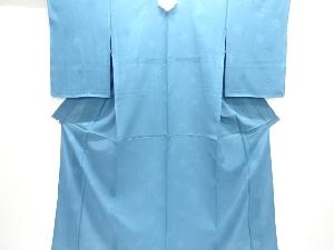 未使用品　駒絽葉模様織り出し一つ紋色無地着物